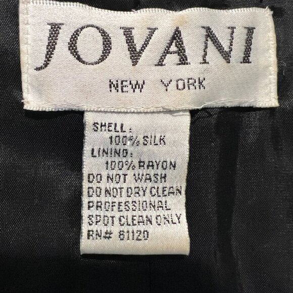 Jovani New York 100% Silk Black Beaded Formal Jacket with tie front, Size M/L? - Picture 16 of 16